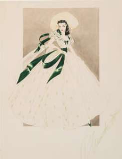 A Vivien Leigh Costume Design Sketch Signed by Walter Plunkett from "Gone With The Wind." | Heritage