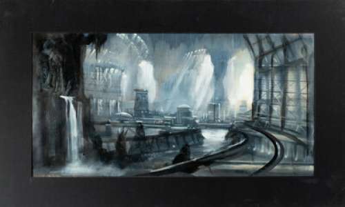 Star Trek: Voyager Concept Oil Painting of "Ocampa Concept Art 2" (Paramount TV, 1995-2001). | Heritage