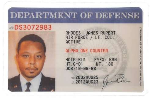 Lot 101 - Rhodes‘ "Department Of Defense" Photo ID Card