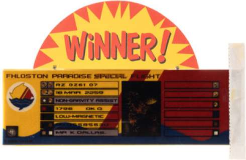 The Fifth Element (Gaumont, 1997), Bruce Willis "Korben Dallas" Flight Tickets and Taxi Card.