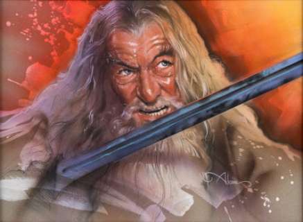 The Lord of the Rings: The Fellowship of the Ring (New Line, 2001; Created ca. 2004), John Alvin Original Art of Ian McKellen "Gandalf the Grey".