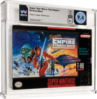 Super Star Wars: The Empire Strikes Back - Wata 9.4 A+ Sealed [Made in Japan, THQ Release, Later Production], SNES THQ 1993 USA. | Heritage