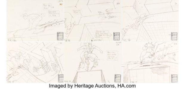Space Ace Storyboards Original Art Group of 6 (Don Bluth, 1983). (Total: 6 Items) | Heritage