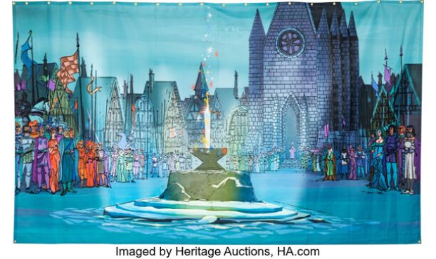Disneyland® Resort - Big Thunder Ranch Original Park-Used The Sword in the Stone Backdrop 66" x 111" (The Walt Disney Company, c. 2010s). | Heritage