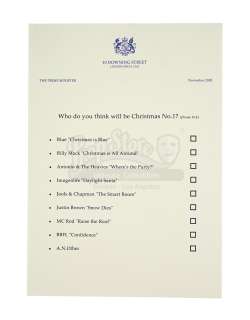 LOVE ACTUALLY - Downing Street Christmas No.1 Questionnaire