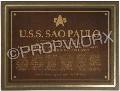 U.S.S. Sao Paolo Dedication Plaque | Propworx
