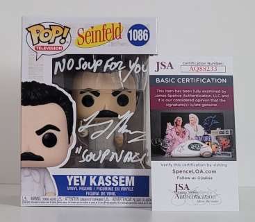 Seinfeld | Seinfeld - Larry Thomas "Yev Kassem/the Soup Nazi" - Autograph, Funko Pop with COA of JSA | Catawiki