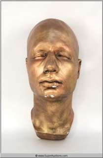 Copper Painted Plaster Life Mask of Agent Fox Mulder (David Duchovny) | Super Auctions