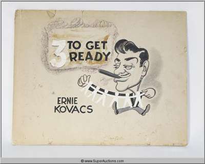 "3 To Get Ready" Original Set Signage {Ernie Kovacs} | Super Auctions