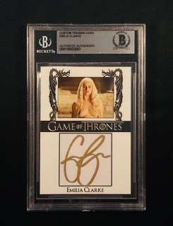 Game of Thrones - Emilia Clarke - Signed Trading Card - Beckett COA | Catawiki