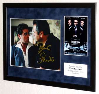 Goodfellas - Paul Sorvino † (Paul Cicero) Premium Framed, signed + Certificate of Authenticity | Catawiki