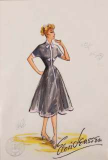 Lot 879 - Costume Sketch by Elois Jenssen for I Love Lucy