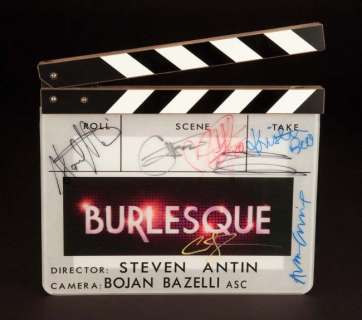 Lot 1312 - Cast-signed production-used clapper frm Burlesque