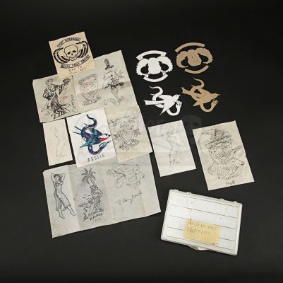 Unknown Production | Box Of Tattoo Drawings | Propstore (Buy Now)