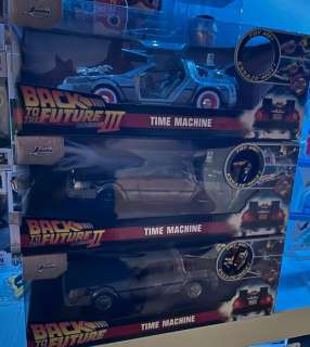 Back to the Future - Jada, Set of three Back to the Future III Time Machine models with light effects. | Catawiki