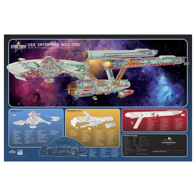 Star Trek - The Original Series Enterprise Cutaway Poster By Matthew Cushman