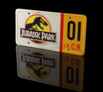 JURASSIC PARK (1993) - Lot 263 - JP01 Ford Explorer Licence Plate