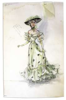 Edith Head Costume Sketch From Her Zenith as a Hollywood Designer in 1952 -- For Dinah Shore in The Film ’’Aaron Slick From Punkin Crick’’ | Nate Sanders