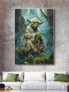 Star Wars - Shayer - Yoda - Ancient Guardian - XL - 60x80cm | Catawiki
