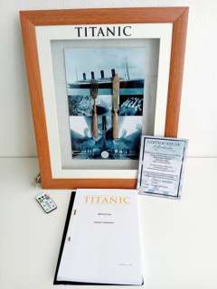 Zilveren Bestekset RMS Titanic ( In LED verlichte lijst ) + Full Screen Play Film Script "Titanic" - Cutlery set (2) - Silver | Catawiki