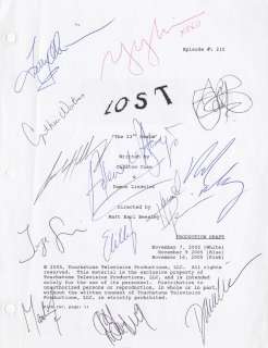Lot 476 - LOST script for the episode “The 23rd Psalm” signed by 13 cast members