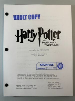 Harry Potter and the Prisoner of Azkaban (2004) - Full Tan Draft Script - Warner Bros. | Catawiki