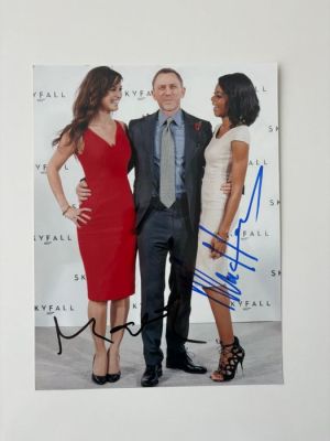 James Bond 007: Skyfall, Double signed Berenice Marlohe as "Severine" and Naomie Harris as "Monneypenny"