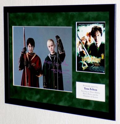 Harry Potter - Tom Felton (Draco Malfoy) Framed, signed + COA & Photo signing session | Catawiki