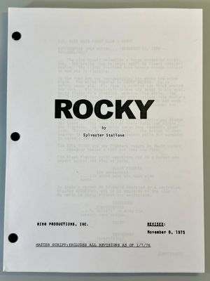Rocky - Master Script - Sylvester Stallone - United Artists | Catawiki
