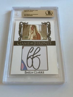 Game of Thrones - Emilia Clarke - Signed Trading Card - Beckett COA | Catawiki
