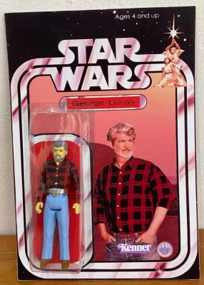 Figure - Plastic George Lucas - Star Wars action figure, custom fan art, Darth Vader, Kenner | Catawiki