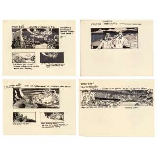 Close Encounters of the Third Kind (1977) | Set of Four Hand-Drawn George Jenson VFX Storyboards | Propstore