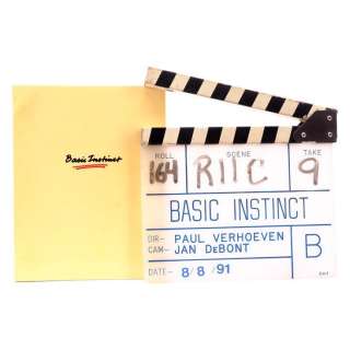 BASIC INSTINCT (1992) - Lot 577 - "B" Clapperboard and Bound Script