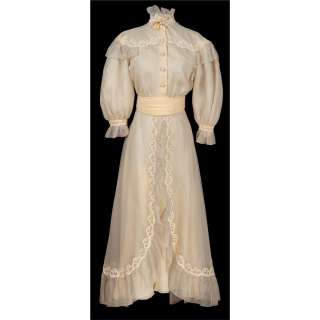Lot 264 - Katharine Hepburn “Lizzy Curry” pale yellow dress designed by Edith Head from The Rainmaker