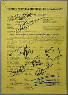 Harry Potter & the Prisoner of Azkaban, production used two page call sheet, signed to the… | Ewbank’s