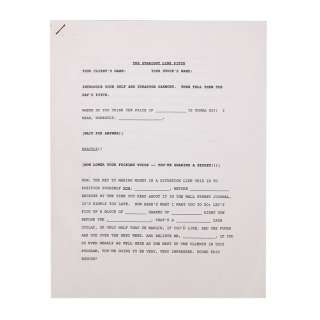 The Wolf of Wall Street (2013) | Jordan Belfort’s (Leonardo DiCaprio) Sales Script | Propstore