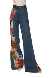 Lot 489 - OLIVIA NEWTON-JOHN THE MIDNIGHT SPECIAL PATCHWORK JEANS AND PHOTOGRAPH