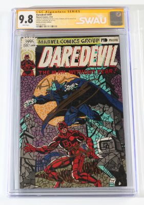 Daredevil #597 Shattered Comics Edition - Charlie Cox as Matt Murdock / Daredevil, Vincent D’Onofrio as Wilson Fisk / Kingpin, & Writer Frank Miller (CGC Signature Series 9.8) 2018 | SWAU