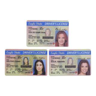 DESPERATE HOUSEWIVES (2004-2012) - Lot #571 : Susan Delfino (Teri Hatcher), Bree Van De Kamp (Marcia Cross), and Gabrielle Solis‘ (Eva Longoria) Driver‘s Licenses