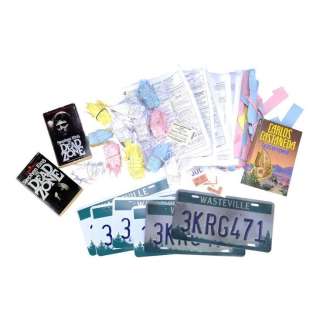 THE MIDNIGHT CLUB (2022) - Lot #1422 : Set of 10 Paper Cranes, with Three Books, Six License Plates, and Paperwork