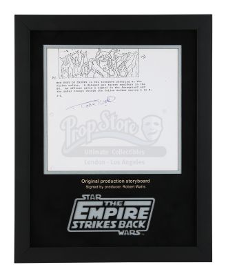 Star Wars: the Empire Strikes Back | Robert Watts-Autographed Production-Used Storyboard Display - Troops Cheering | Propstore (Buy Now)
