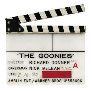 Lot 147 - Richard Donner‘s The Goonies Clapperboard.