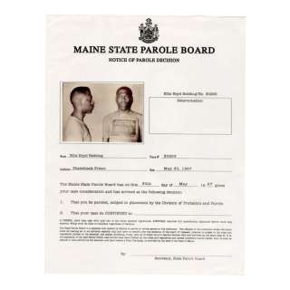 THE SHAWSHANK REDEMPTION (1994) - Lot #345 : Ellis Boyd "Red" Redding‘s (Morgan Freeman) Parole Decision Notice