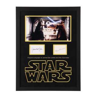 STAR WARS: A NEW HOPE (1977) - Lot #1672 : Alec Guinness and James Earl Jones Autograph Display
