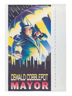 A Batman Returns "Cobblepot For Mayor" Poster Proof. | Van Eaton Galleries