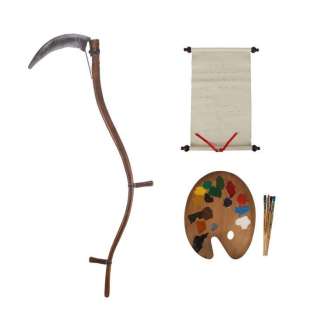 Monty Python Live (Mostly) | Eric Idle’s Paint Pallet and Brushes, Death’s Scythe and Terry Gilliam’s "Spanish Inquisition" Scroll | Propstore