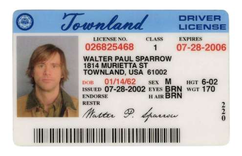 Number 23, the (2007) | Production-Made Walter Sparrow (Jim Carrey) Driver’s License | Propstore