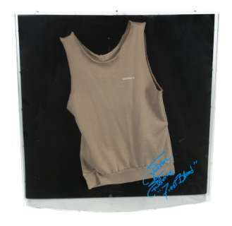 SYLVESTER STALLONE SIGNED "RAMBO: FIRST BLOOD" SWEATSHIRT DISPLAY | Julien’s