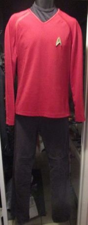 Screen Used Worn Star Trek 2009 Starfleet Engineer Alien Red Shirt costume prop | eBay US