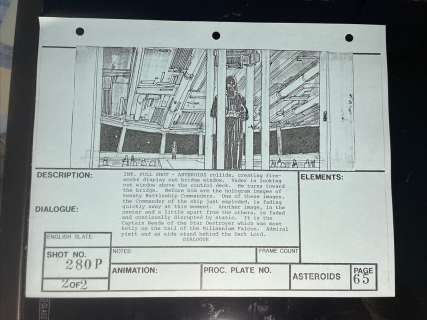 Original Storyboards Darth Vader Empire Strikes Back Movie Props COA | Mynt Auctions
